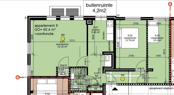 Floorplan - Raadhuisplein 1H, 9481 BG Vries